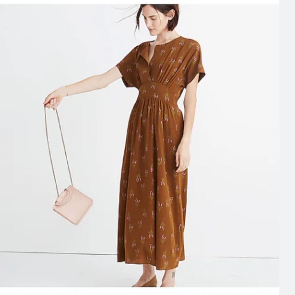 Madewell x No. 6 Silk Kimono Dress in Wisteria Spray Size 6